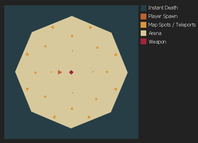 Top down view of the map
